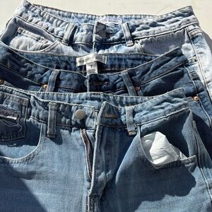 Madden Girl Trio of Light to Mid Blue Straight Jeans